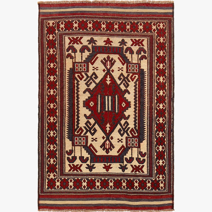 Handmade Vintage Kilim 2' 11" x 4' 6" - No. AL46405