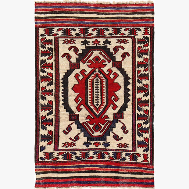 Handmade Vintage Kilim 2' 9" x 4' 5" - No. AL92479