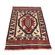 Handmade Vintage Kilim 2' 9" x 4' 5" - No. AL92479