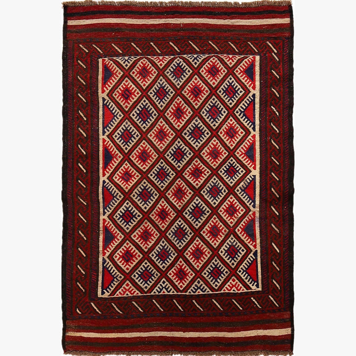 Handmade Vintage Kilim 3' 1" x 4' 6" - No. AL41409