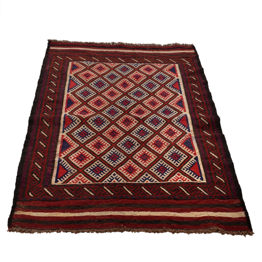 Handmade Vintage Kilim 3' 1" x 4' 6" - No. AL41409