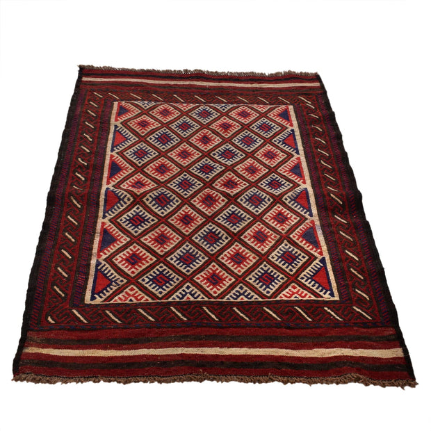 Handmade Vintage Kilim 3' 1" x 4' 6" - No. AL41409