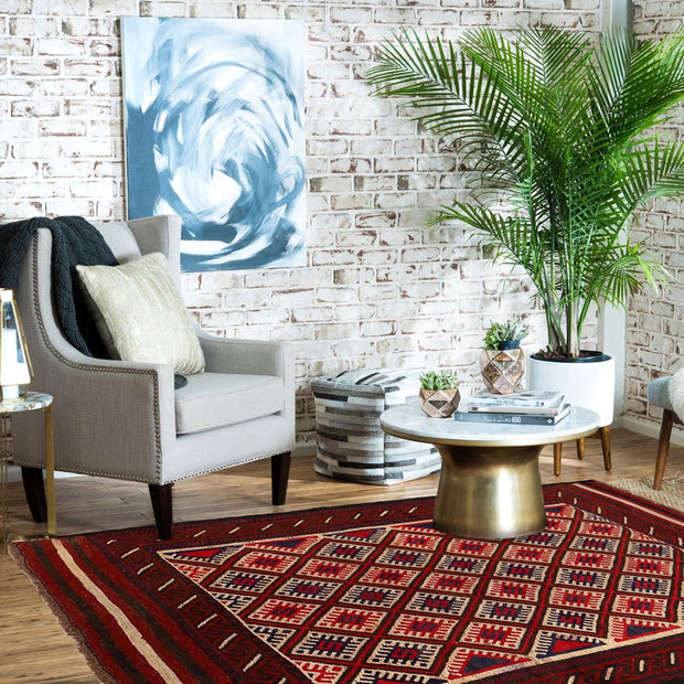 Handmade Vintage Kilim 3' 1" x 4' 6" - No. AL41409