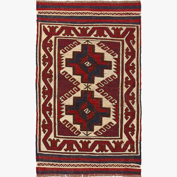 Handmade Vintage Kilim 2' 8" x 4' 5" - No. AL98361