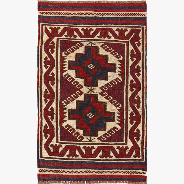 Handmade Vintage Kilim 2' 8" x 4' 5" - No. AL98361