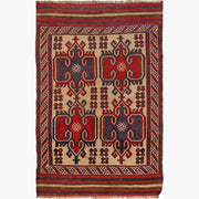 Handmade Vintage Kilim 2' 9" x 4' 4" - No. AL44670