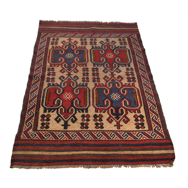 Handmade Vintage Kilim 2' 9" x 4' 4" - No. AL44670