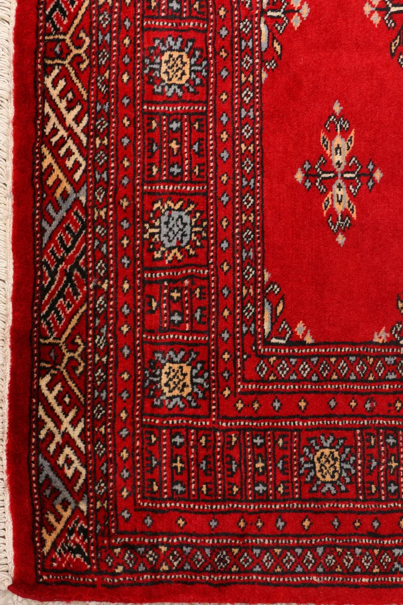 Red Pakistani Butterfly Rug 4' 2 x 6' 5 Hand-Knotted | No. 41278