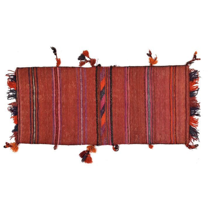 Afghan Sadde Bag Rug 1' 10" x 3' 11" Hand-Knotted detail