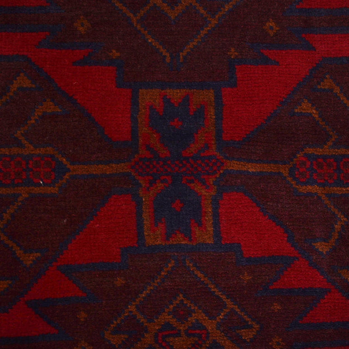 Red Afghan Baluchi Rug 7' 2" x 10' " Hand-Knotted | No. AL79320