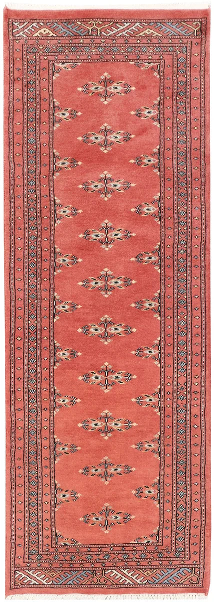 Red Pakistani Butterfly Rug 2' 1" x 5' 9" Hand-Knotted | No. 46518