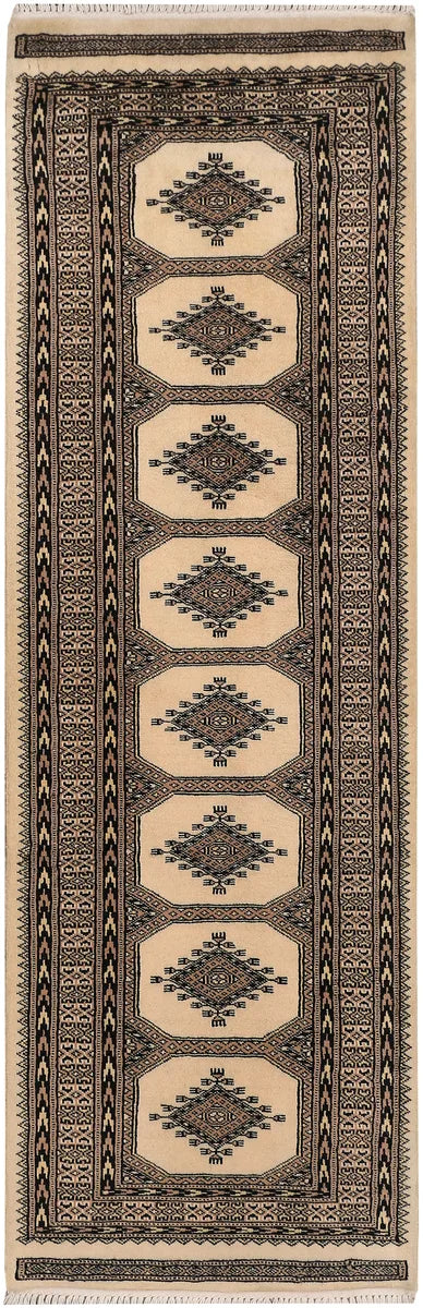 Tan Afghan Jaldar Rug 2'2" x 6'7" Hand-Knotted | No. 47482