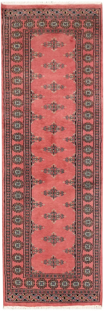 Salmon Pakistani Oriental Rug 2' x 6' Hand-Knotted | No. 47499