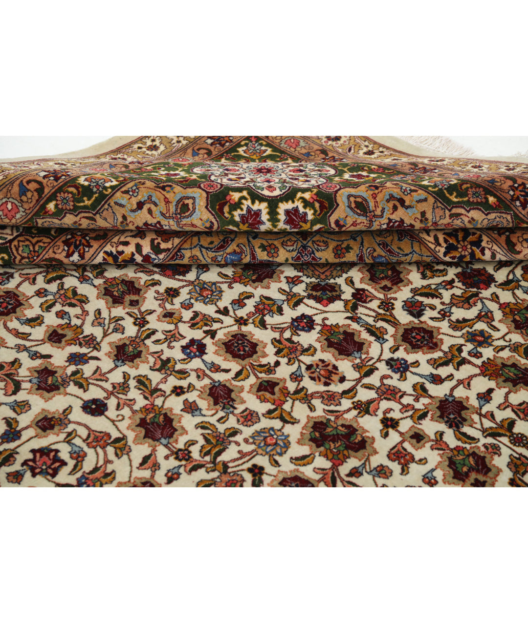 Afghan Tabriz Rug 11' 1" x 16' 0" Hand-Knotted | No. AT92492