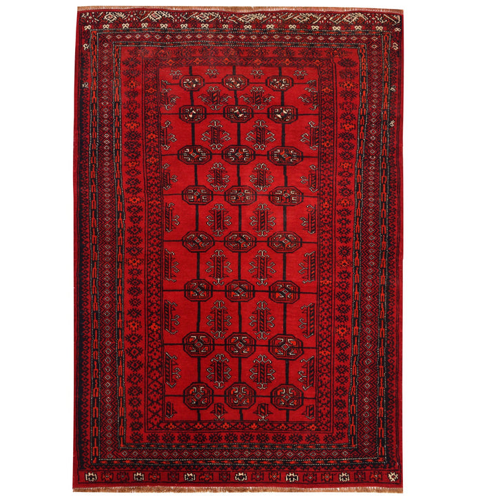Hand Knotted Bokhara Carpet 3' 7" x 5' 1" - No. AL25371