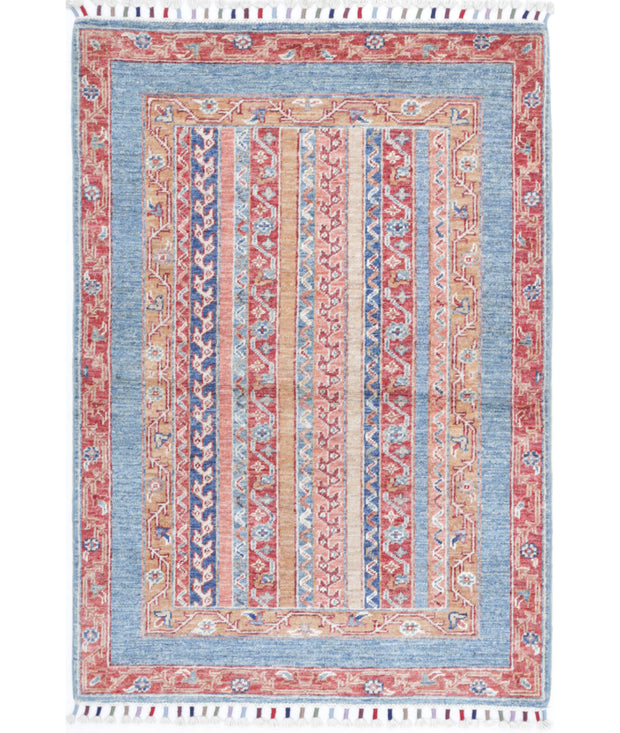 Hand Knotted Shaal Wool Rug 2' 8" x 3' 11" - No. AT53622