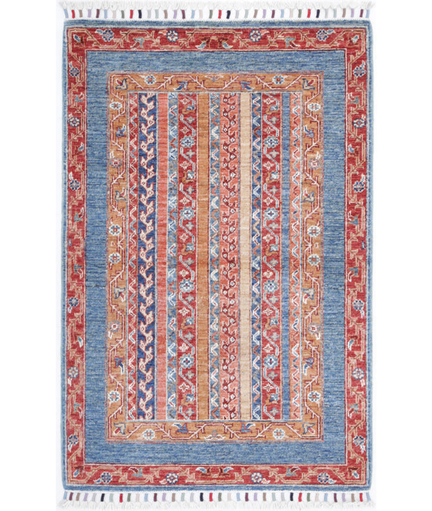 Hand Knotted Shaal Wool Rug 2' 7" x 3' 11" - No. AT50970