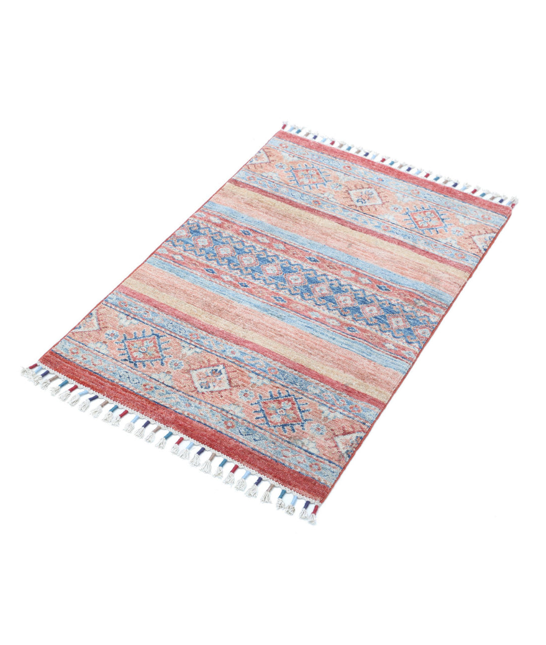 Afghan Khurjeen Rug 2' 0" x 3' 0" Hand-Knotted | No. AT41893