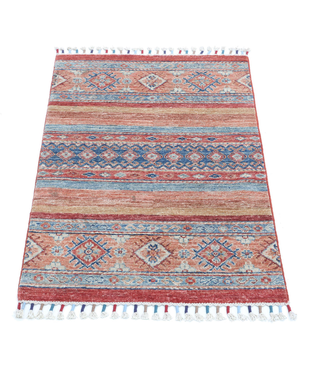 Afghan Khurjeen Rug 2' 0" x 3' 0" Hand-Knotted | No. AT41893