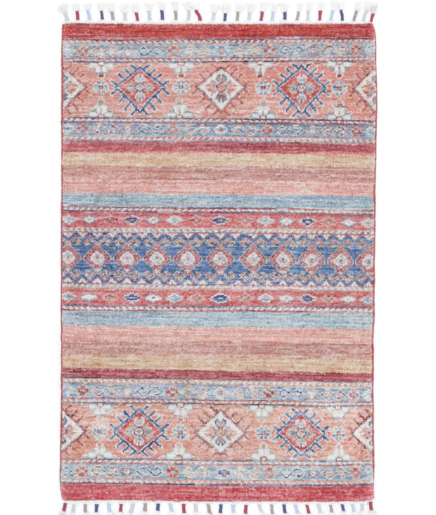 Hand Knotted Khurjeen Wool Rug 1' 11" x 3' 0" - No. AT12215