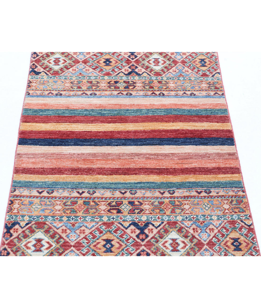 Afghan Khurjeen Rug 2' 6" x 3' 10" Hand-Knotted | No. AT20607