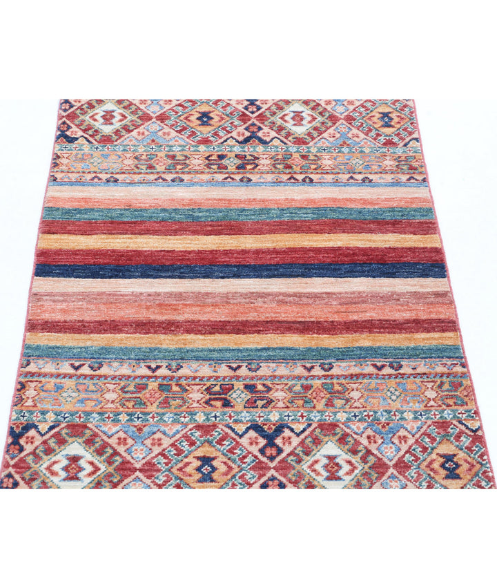 Afghan Khurjeen Rug 2' 6" x 3' 10" Hand-Knotted | No. AT20607