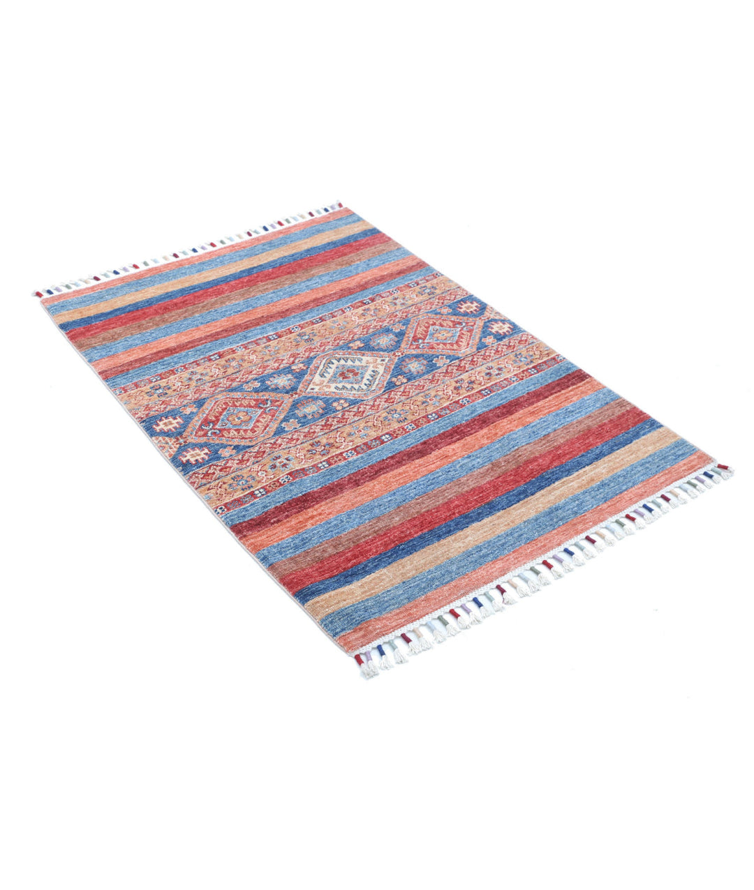 Afghan Khurjeen Rug 2' 9" x 3' 10" Hand-Knotted | No. AT91809