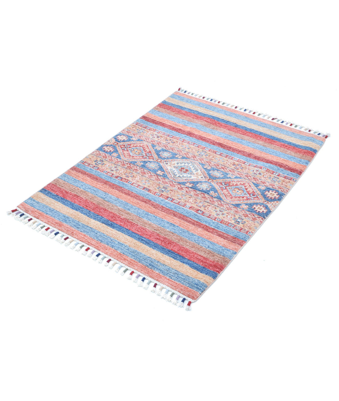 Afghan Khurjeen Rug 2' 9" x 3' 10" Hand-Knotted | No. AT91809