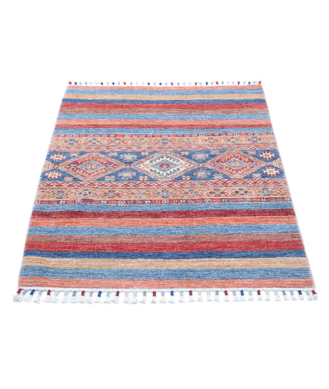 Afghan Khurjeen Rug 2' 9" x 3' 10" Hand-Knotted | No. AT91809