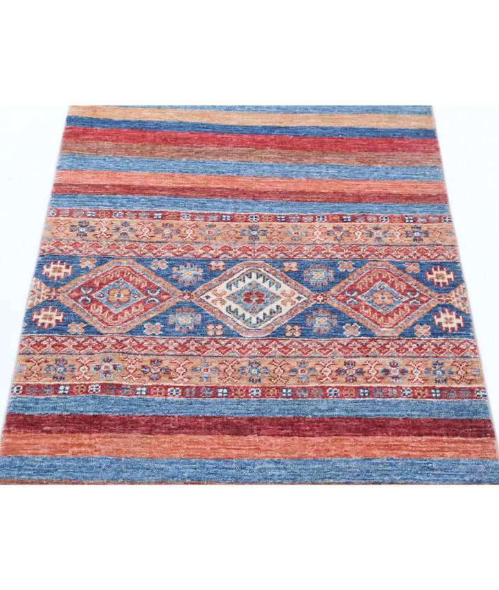 Afghan Khurjeen Rug 2' 9" x 3' 10" Hand-Knotted | No. AT91809