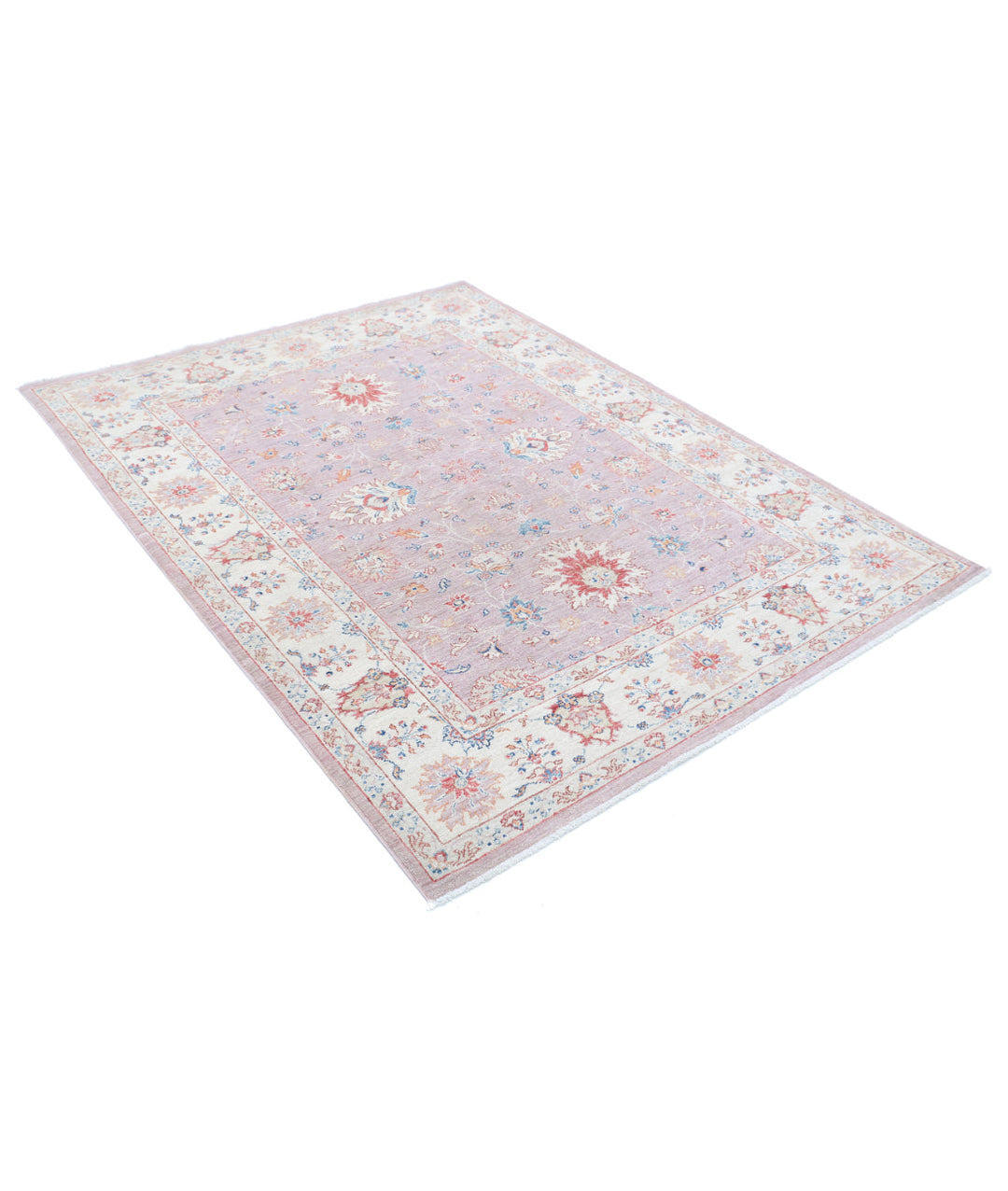 Afghan Ziegler Farhan Rug 4' 11" x 6' 6" Hand-Knotted | No. AT36583