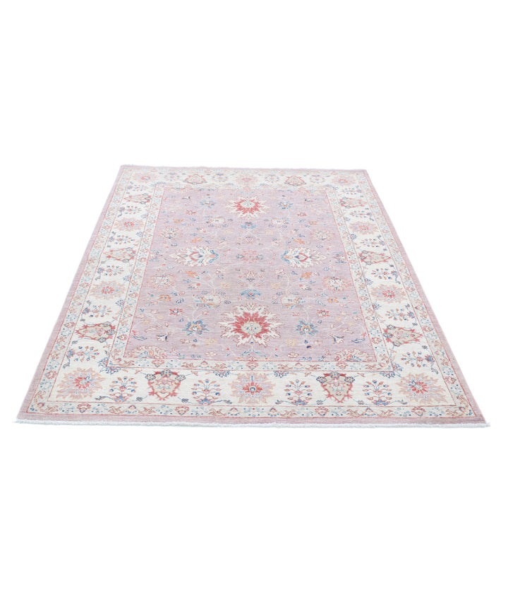 Afghan Ziegler Farhan Rug 4' 11" x 6' 6" Hand-Knotted | No. AT36583