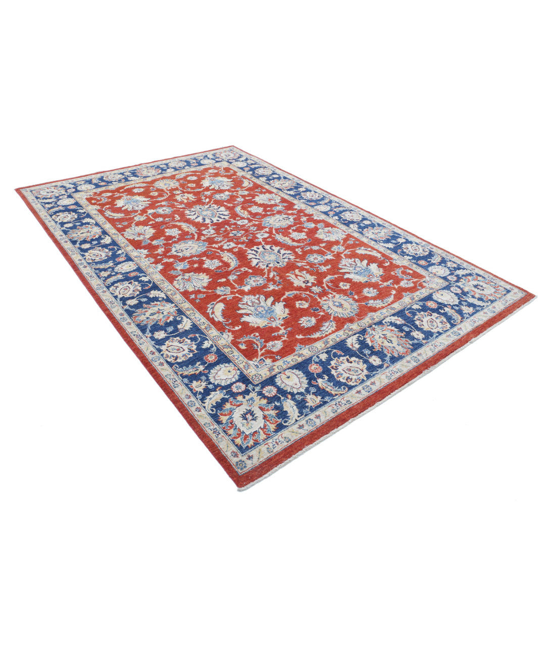 Afghan Ziegler Farhan Rug 6' 4" x 9' 6" Hand-Knotted | No. AT70691