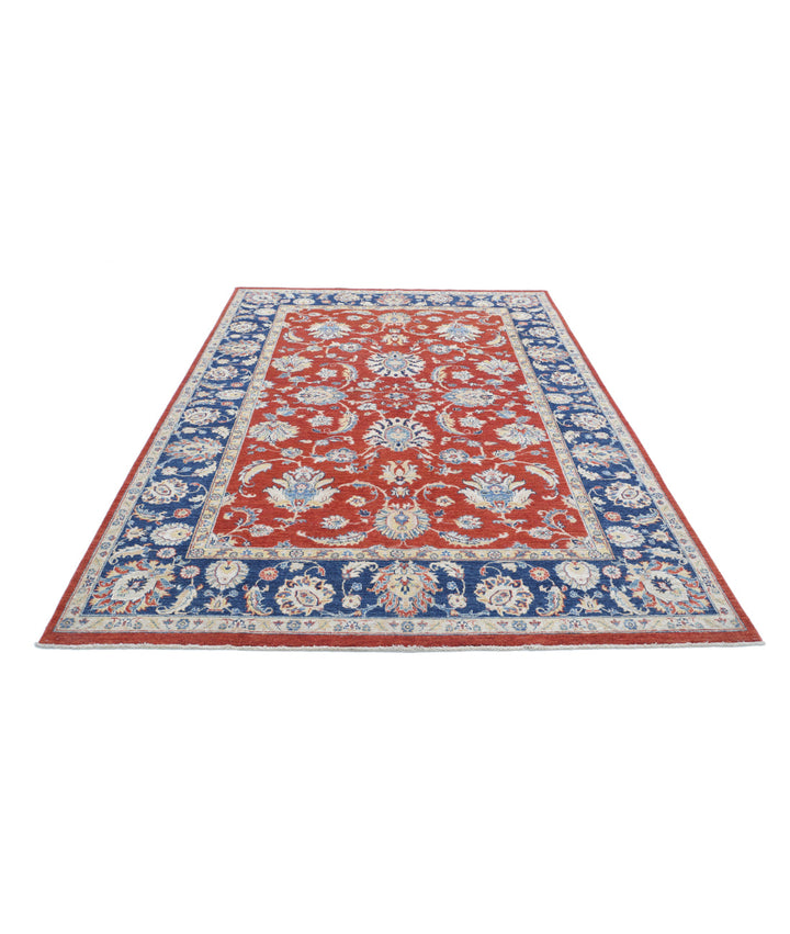 Afghan Ziegler Farhan Rug 6' 4" x 9' 6" Hand-Knotted | No. AT70691