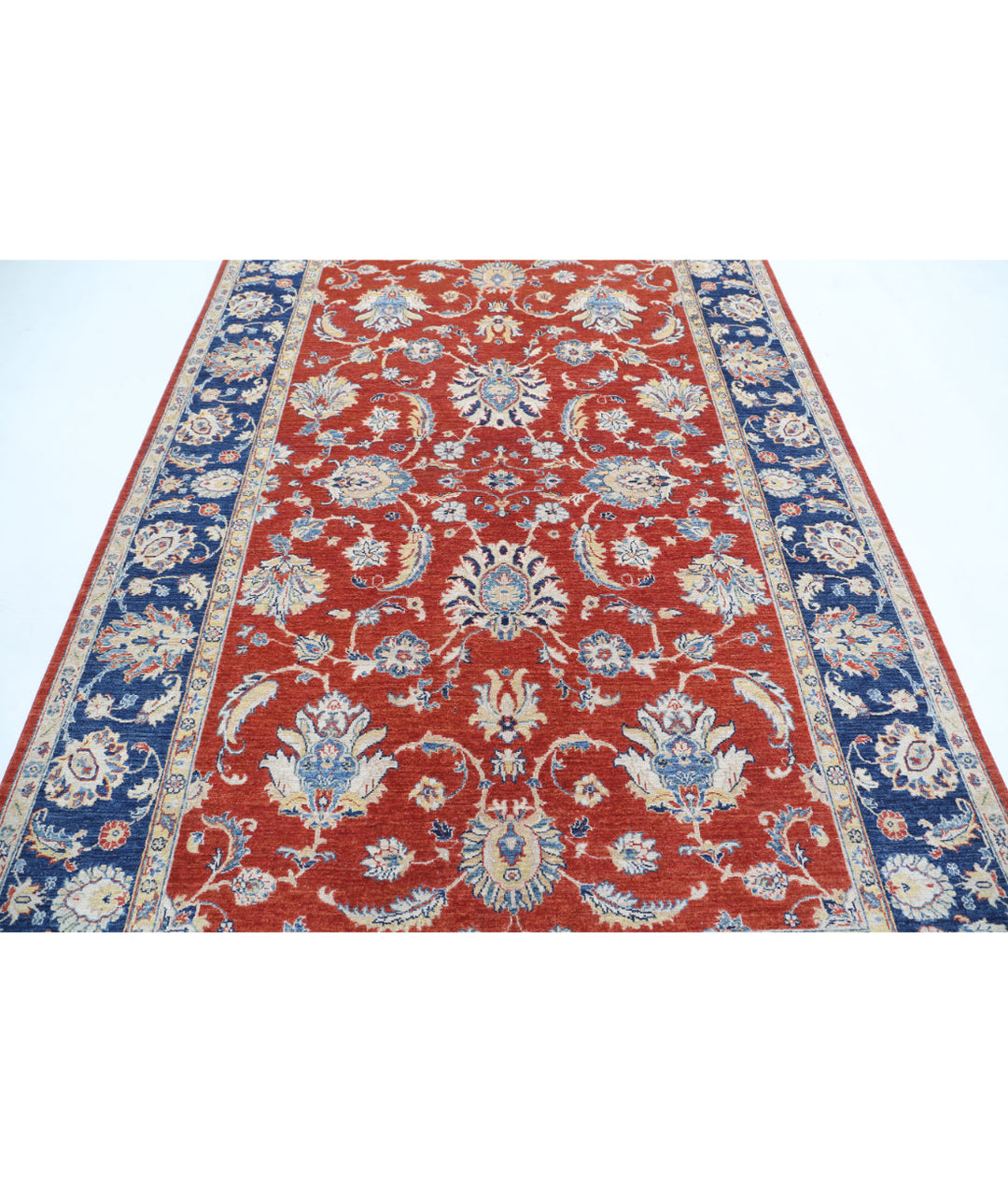 Afghan Ziegler Farhan Rug 6' 4" x 9' 6" Hand-Knotted | No. AT70691
