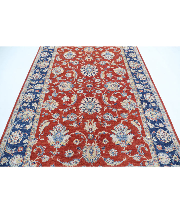 Afghan Ziegler Farhan Rug 6' 4" x 9' 6" Hand-Knotted | No. AT70691