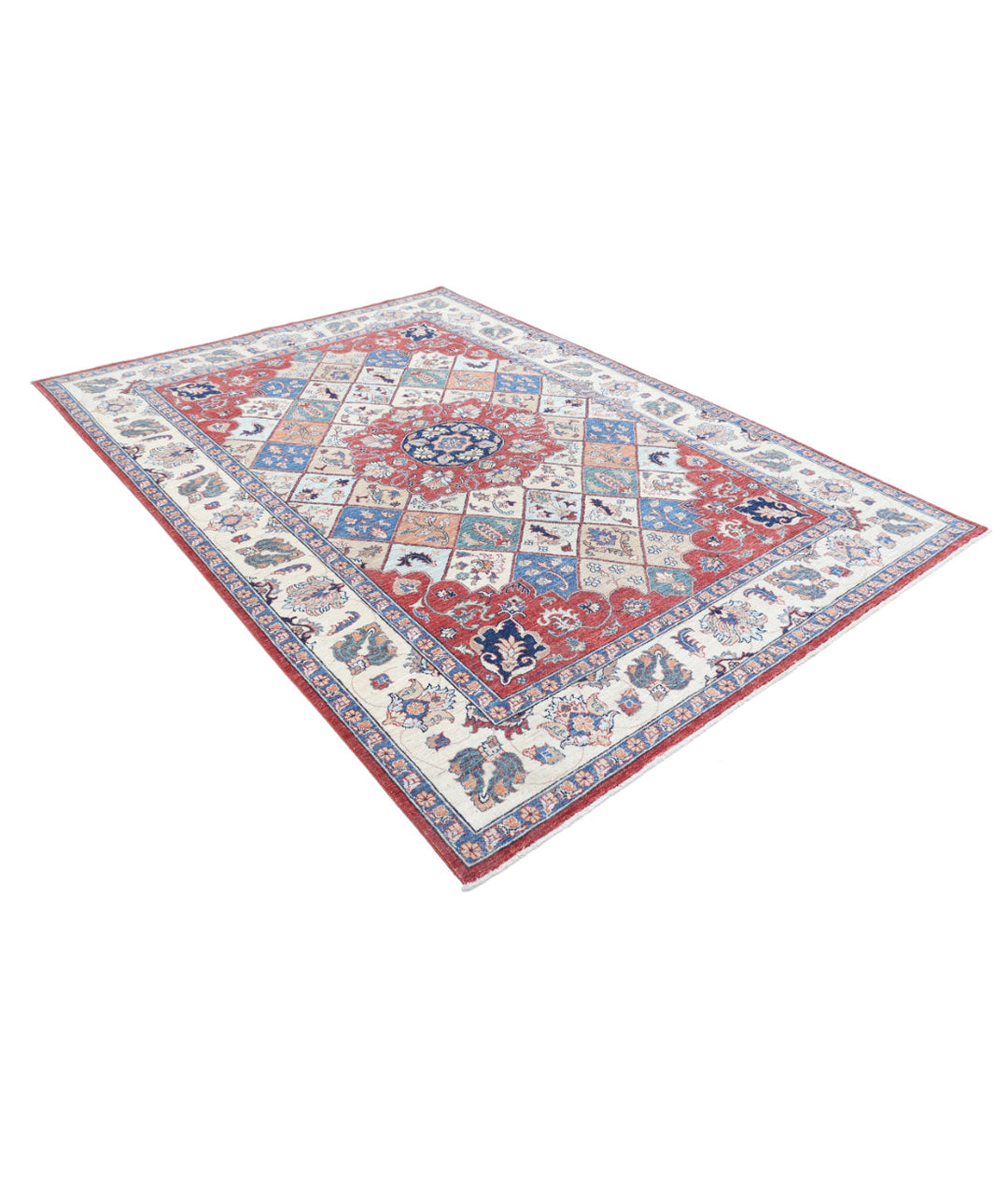 Afghan Ziegler Farhan Rug 6' 7" x 9' 3" Hand-Knotted | No. AT91386