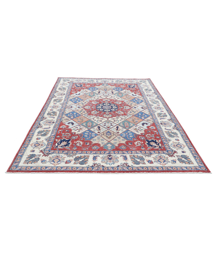 Afghan Ziegler Farhan Rug 6' 7" x 9' 3" Hand-Knotted | No. AT91386