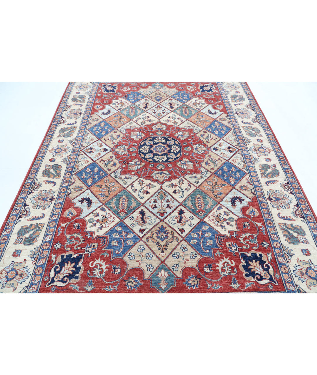 Afghan Ziegler Farhan Rug 6' 7" x 9' 3" Hand-Knotted | No. AT91386