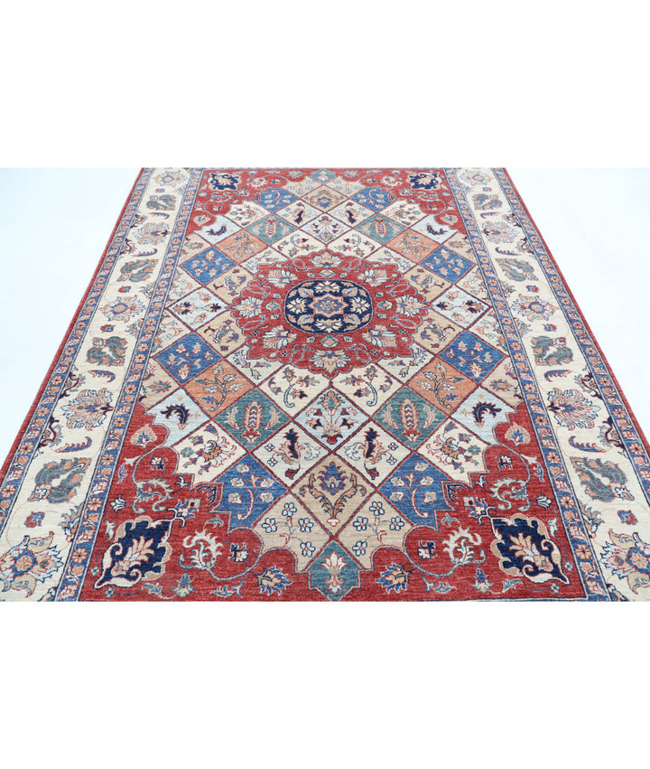 Afghan Ziegler Farhan Rug 6' 7" x 9' 3" Hand-Knotted | No. AT91386