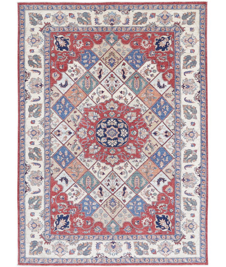 Afghan Ziegler Farhan Rug 6' 7" x 9' 3" Hand-Knotted