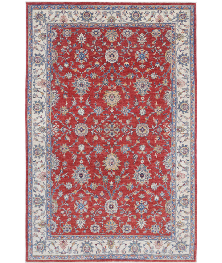 Afghan Ziegler Farhan Rug 6'5" x 9'9" Hand-Knotted