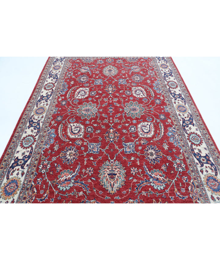 Afghan Ziegler Rug 6' 3" x 9' 9" Hand-Knotted | No. AT38107