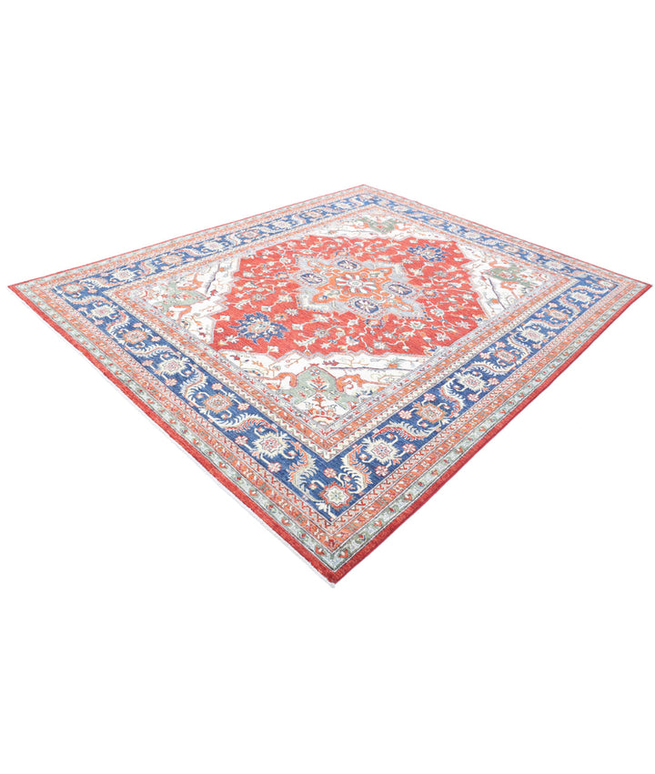 Hand Knotted Heriz Wool Rug 7' 11" x 9' 9" - No. AT14756