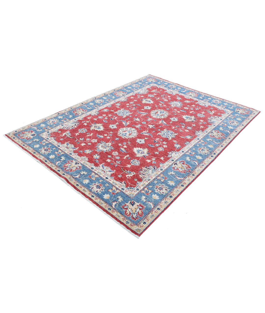 Afghan Ziegler Farhan Rug 5' 6" x 7' 6" Hand-Knotted | No. AT21904