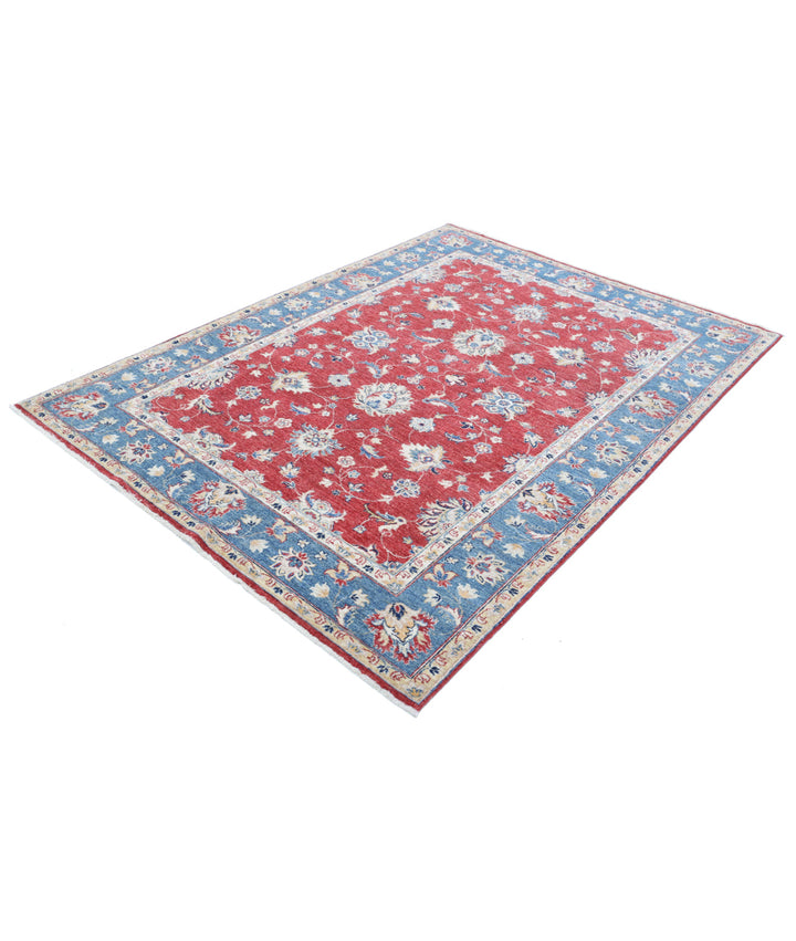 Afghan Ziegler Farhan Rug 5' 6" x 7' 6" Hand-Knotted | No. AT21904