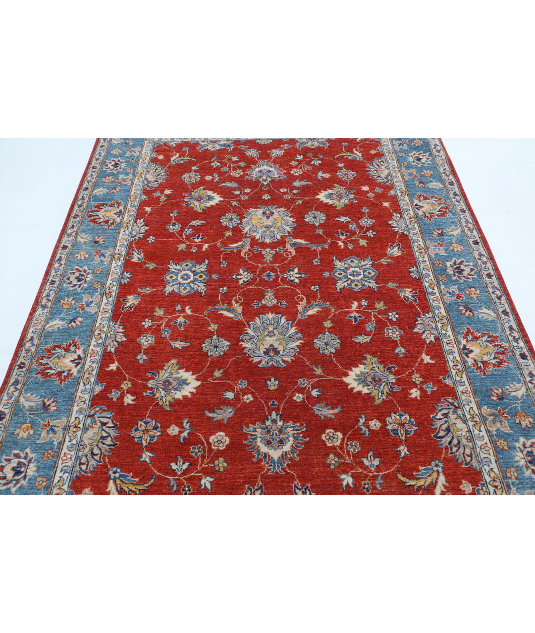 Afghan Ziegler Farhan Rug 5' 5" x 7' 10" Hand-Knotted | No. AT89206