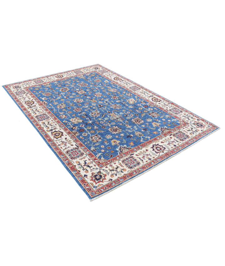 Afghan Ziegler Farhan Rug 5'6" x 7'9" Hand-Knotted | No. AT64853