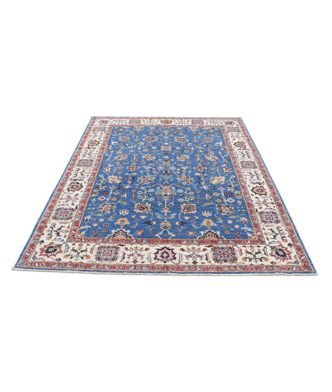 Afghan Ziegler Farhan Rug 5'6" x 7'9" Hand-Knotted | No. AT64853