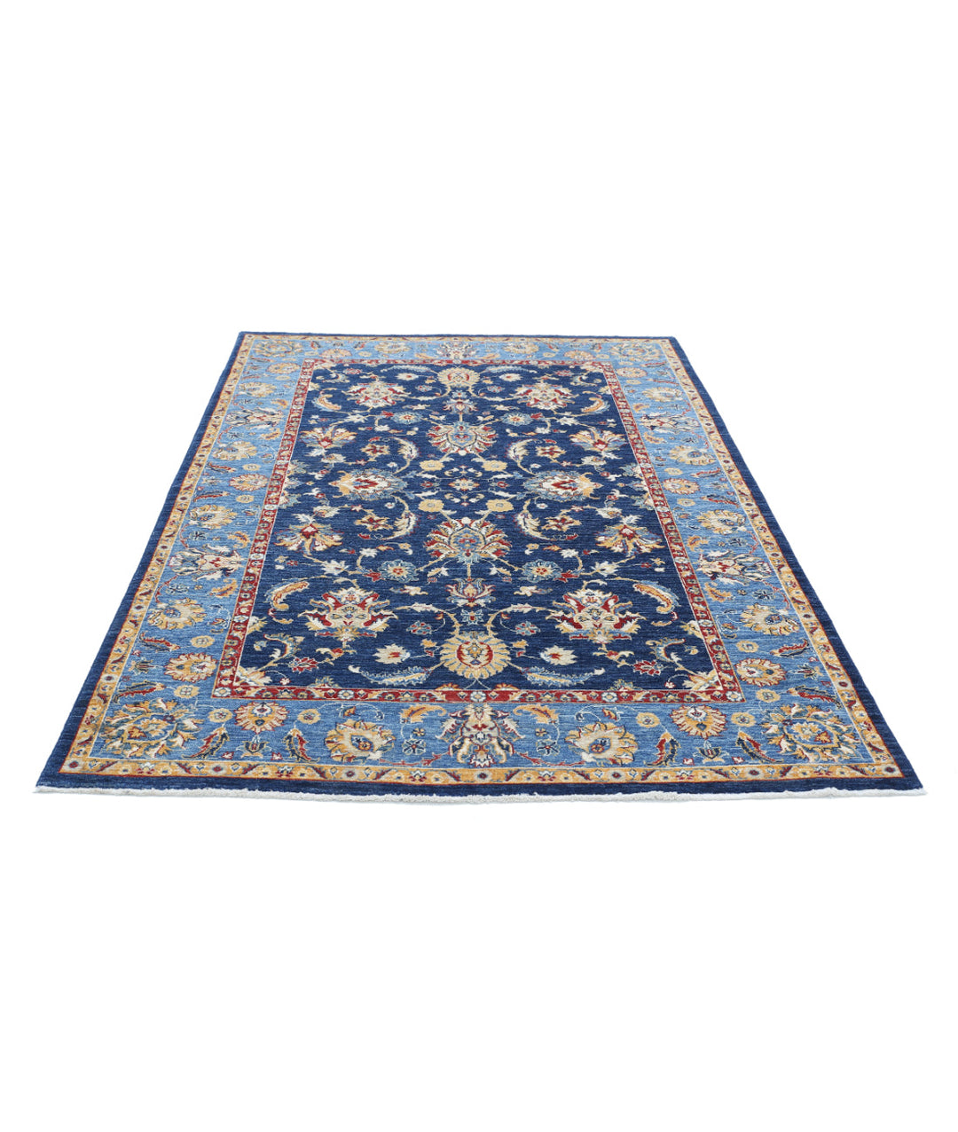 Afghan Ziegler Farhan Rug 5' 8" x 7' 10" Hand-Knotted | No. AT40436